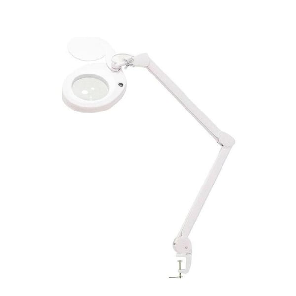 Candeeiro lupa LED Magni de cinco dioptrias com braço articulado e mordaza